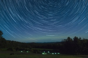 Star trails shot from the back field at my brother and sister-in-laws home.